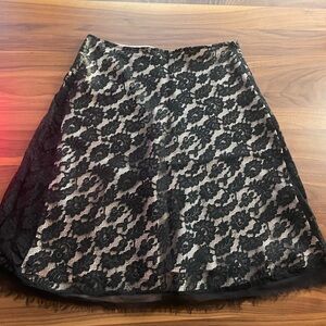 Tessuto Menswear Black and Tan Mini A-line Skirt Embellished